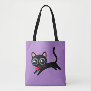 Tote Bag Kitty Cat Heart Thief Cute Cadeau pour fille