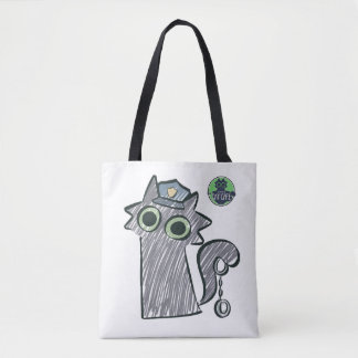 Tote Bag Kitty Cop – Purrtect & Serve