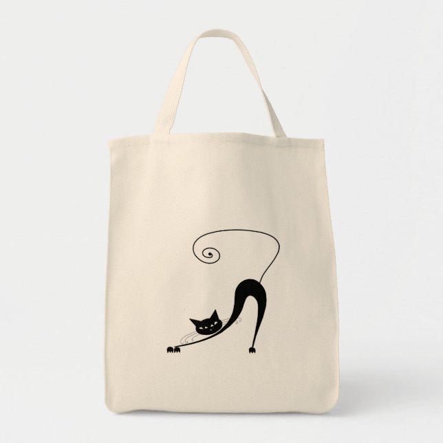 Tote Bag Kitty fantaisie noir 2 (Devant)