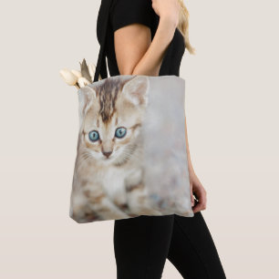 Tote Bag Kitty observé par bleu