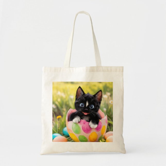 Tote Bag Kitty spécial Oeuf-stra : Felini dans une coquille (Devant)