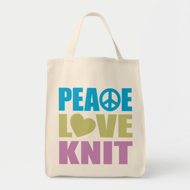 Tote Bag Knit d'amour de paix (Devant)