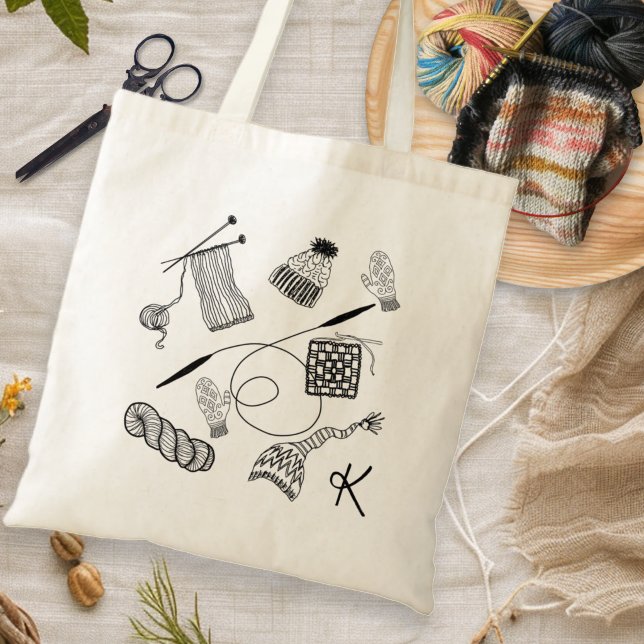 Tote Bag Knitting Project Hand Drawn Pattern (Créateur téléchargé)