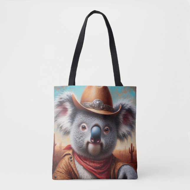 Tote Bag Koala Cowboy (Devant)