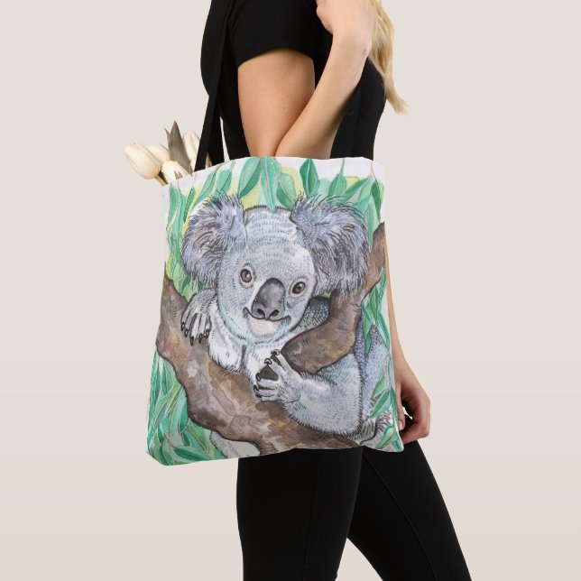 Tote Bag Koala dans la peinture d'arbre Eucalyptus (De près)