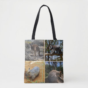 Tote Bag Koala, Kangaroo, Quokka, Wombat,