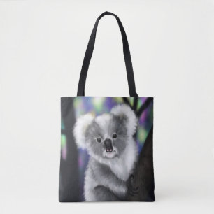 Tote Bag Koala rêve dans une forêt enchantée