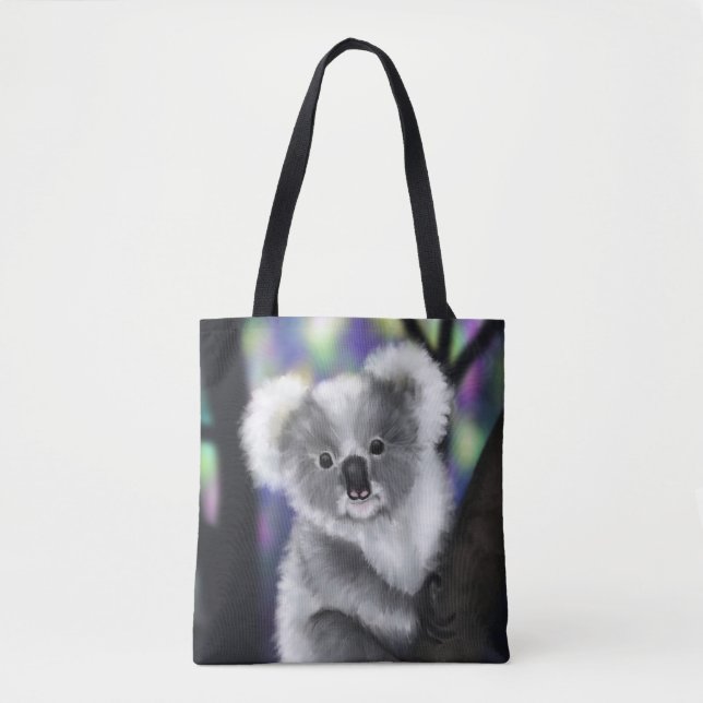 Tote Bag Koala rêve dans une forêt enchantée (Devant)
