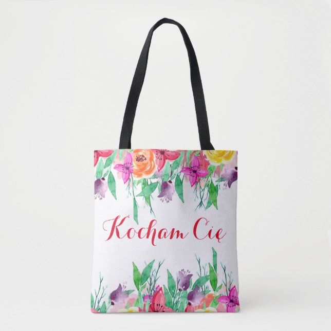 Tote Bag Kocham Ciconneci Je t'aime en Pologne Cadeau (Devant)