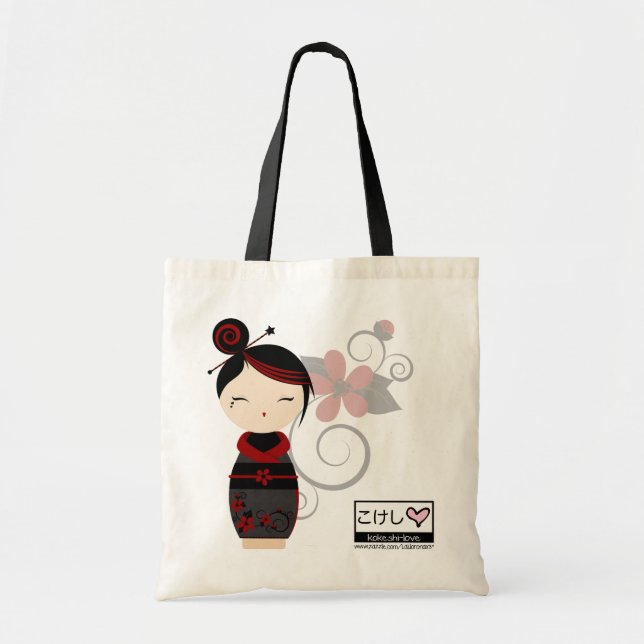 Tote Bag Kokeshi gothique Fourre-tout (Devant)