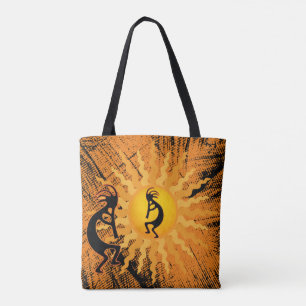 Tote Bag Kokopelli Amérindien réversible