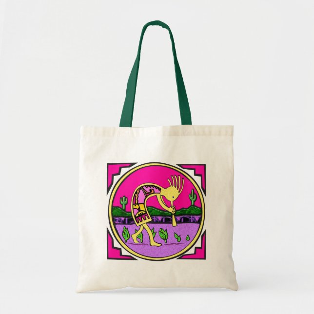 Tote Bag Kokopelli, Joueur de Flûte du désert (Devant)
