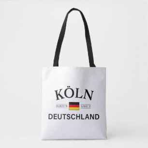 Tote Bag Koln (Cologne) Deutschland coordonne allemand