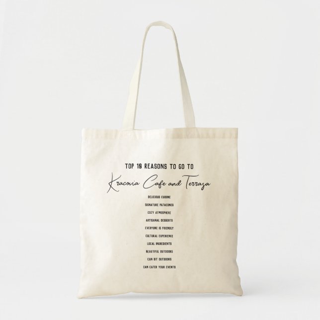 Tote Bag Kracovia Cafe Fourre-tout - Top 10 des raisons ave (Devant)