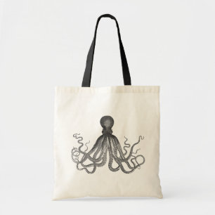 Tote Bag Kraken - Octopus géant noir / Cthulu