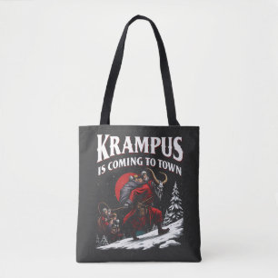 Tote Bag Krampus arrive à Town Krampus Noël