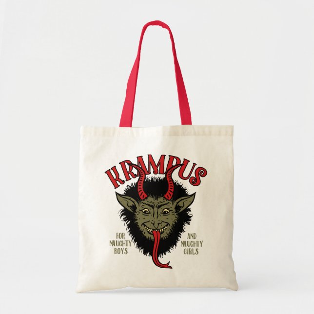Tote Bag Krampus Face Naughty (Devant)