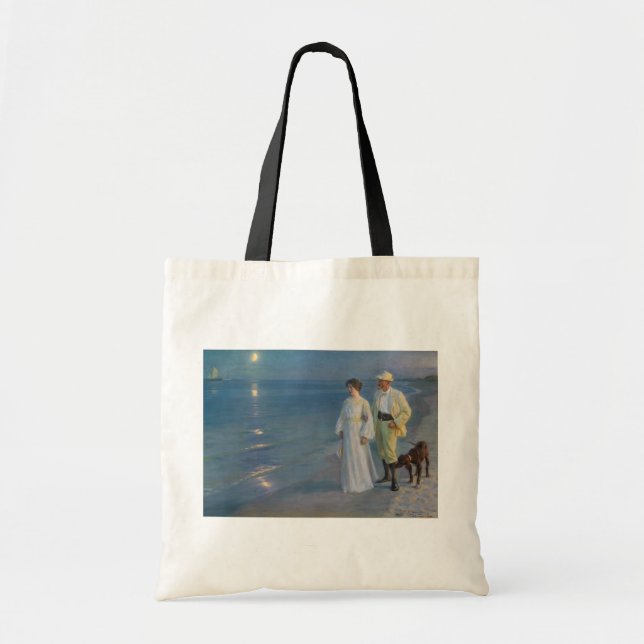 Tote Bag Kroyer - L'artiste et sa femme sur la plage (Devant)