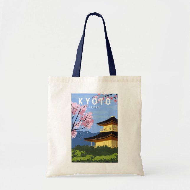 Tote Bag Kyoto Japon Voyages Vintage Art (Devant)