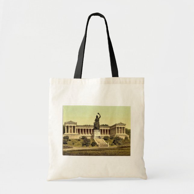 Tote Bag La Bavière, avec le temple de la renommée, Munich, (Devant)