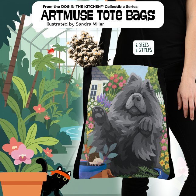 Tote Bag LA BELLE OMBRE le Chow Bleu (Créateur téléchargé)