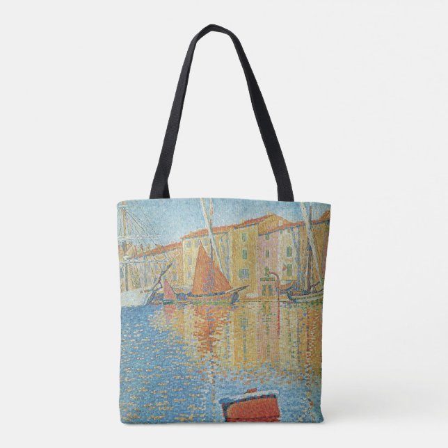 Tote Bag La Bouée Rouge par Paul Signac, Pointillisme Vinta (Dos)