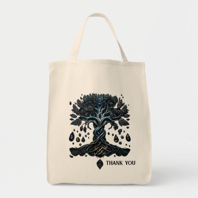 Tote Bag La brillance de l'arbre de vie les pierres précieu (Devant)