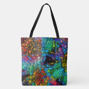 Tote Bag La bulle psychédélique éclate les marguerites Abst