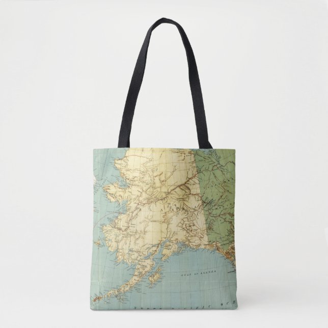 Tote Bag La carte de McNally de couche-point de l'Alaska (Devant)