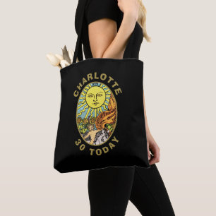 Tote Bag La carte Sun Tarot 30e anniversaire Nom noir