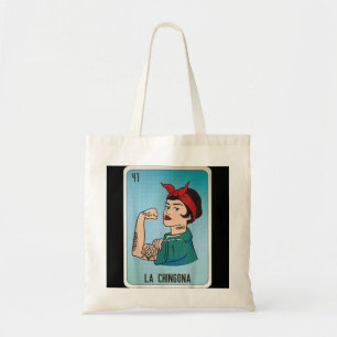 Tote Bag La Chingona Mexicaine Slang Chicano Bingo Cartes