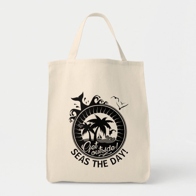 Tote Bag La citation de plage saisissent le calembour de (Devant)