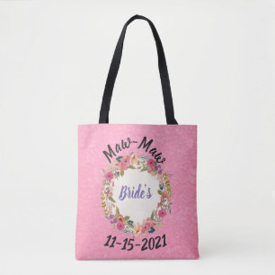 Tote Bag La conception de la couronne florale de la grand-m