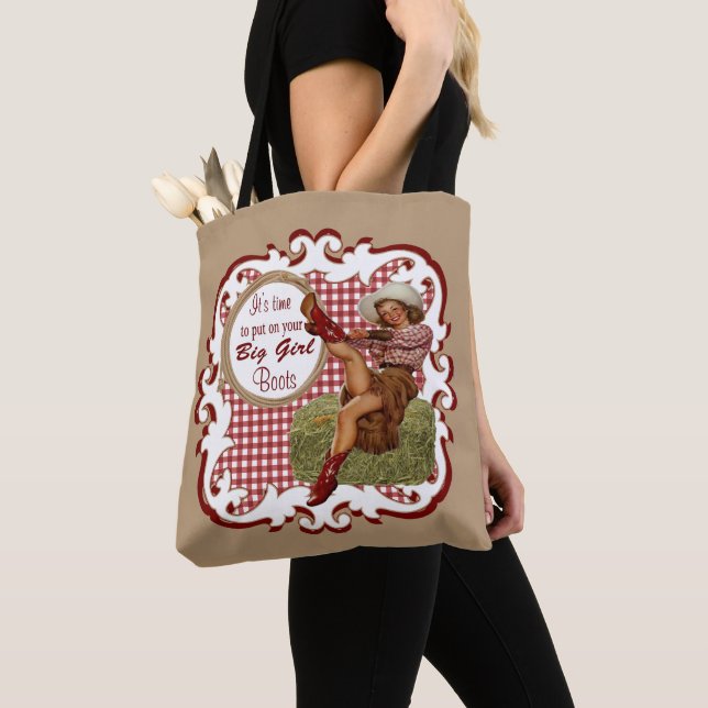 Tote Bag La cow-girl occidentale mise sur votre grande (De près)