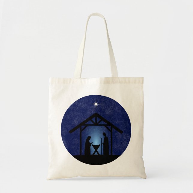 Tote Bag La crèche de Noël Scène religieuse (Devant)