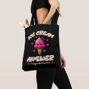 Tote Bag La Crème De Glace Est La Réponse - J'Oubliais La Q