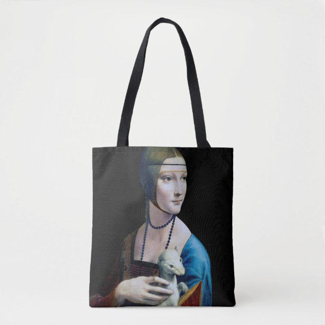 Tote Bag La Dame avec une mine, Léonard de Vinci (Devant)