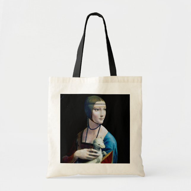 Tote Bag La Dame avec une mine, Léonard de Vinci (Devant)