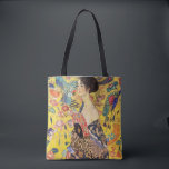 Tote Bag La Dame de Gustav Klimt avec un fan<br><div class="desc">La Dame de Gustav Klimt avec un fan</div>
