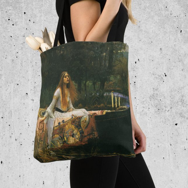 Tote Bag La Dame de Shalott sur un bateau par John William  (Créateur téléchargé)