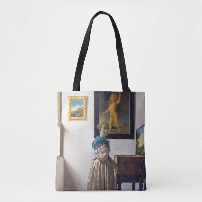 Tote Bag La dame debout dans une virginale, Johannes Vermee (Devant)