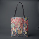 Tote Bag La Dame et la licorne, Odeur<br><div class="desc">La Dame et la licorne, l'Odeur (La Dame a la licorne, L'odorat) Tapisserie médiévale (vers 1500). Cette tapisserie fait partie d'une série de six. Chaque tapisserie présente une dame médiévale dans différentes poses. Chaque scène représente l'un des cinq sens, ainsi qu'une sixième scène intitulée Mon Seul Desir (mon seul désir)....</div>
