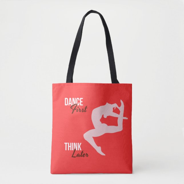 Tote Bag La danseuse Silhouette & Citation sur Vermillion A (Devant)