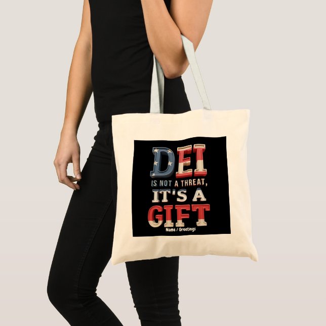 Tote Bag La DEI n'est pas une menace, c'est un cadeau parfa (Devant (produit))