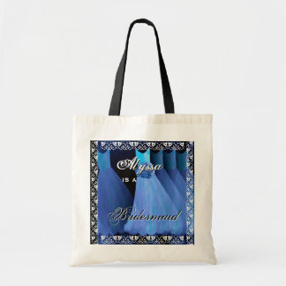 Tote Bag La demoiselle d'honneur bleue rêveuse habille le