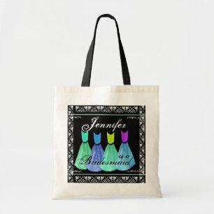 Tote Bag La demoiselle d'honneur BLEUE TURQUOISE de