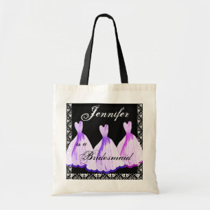 Tote Bag La demoiselle d'honneur POURPRE et ROSE habille le