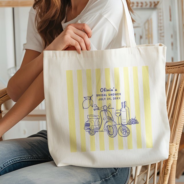 Tote Bag La Dolce Vita Citron Italien Fête des mariées Jaun (Créateur téléchargé)