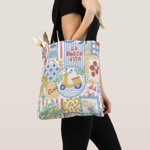 Tote Bag La Dolce Vita Citrons d'été italiens Méditerranée