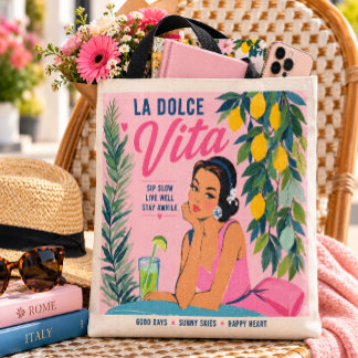 Tote Bag La Dolce Vita Été Italien